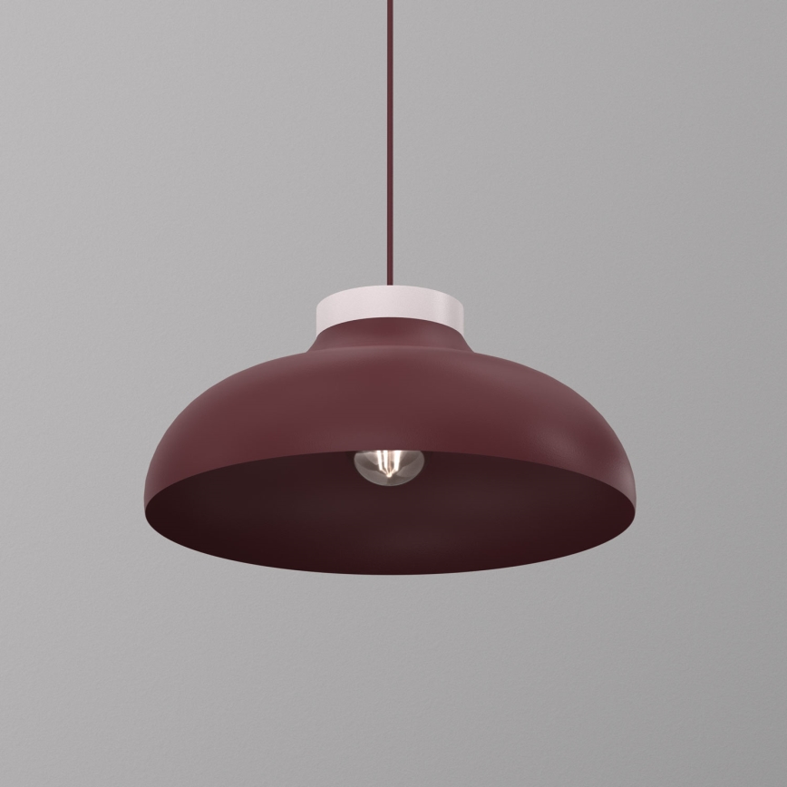 Lustr na lanku BASCA 1xE27/15W/230V burgundy/krémová