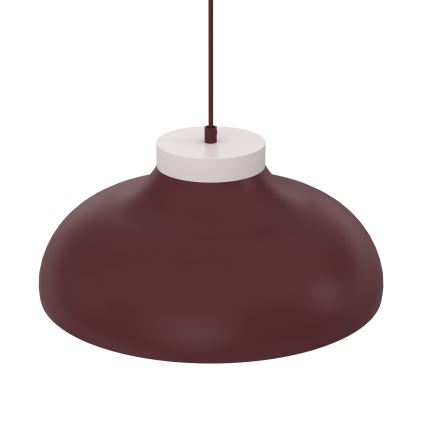 Lustr na lanku BASCA 1xE27/15W/230V burgundy/krémová