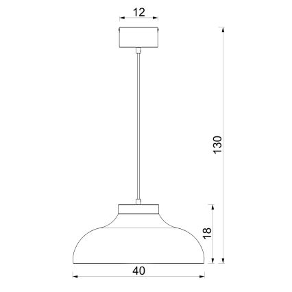 Lustr na lanku BASCA 1xE27/15W/230V burgundy/krémová