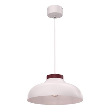 Lustr na lanku BASCA 1xE27/15W/230V krémová/burgundy