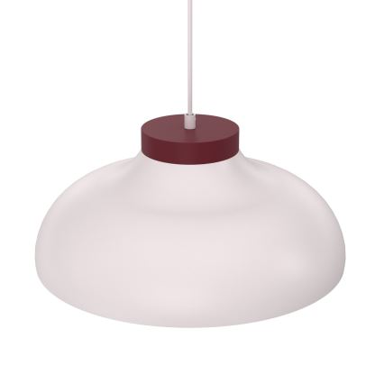 Lustr na lanku BASCA 1xE27/15W/230V krémová/burgundy