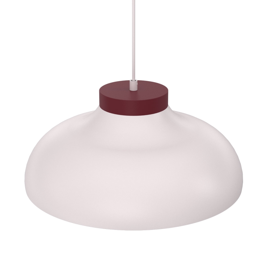 Lustr na lanku BASCA 1xE27/15W/230V krémová/burgundy
