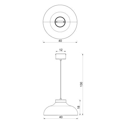 Lustr na lanku BASCA 1xE27/15W/230V krémová