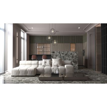 Lustr na lanku BELL 3xG9/12W/230V černá/zlatá