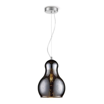 Lustr na lanku BELLO 1xE27/60W/230V pr. 30 cm matný chrom