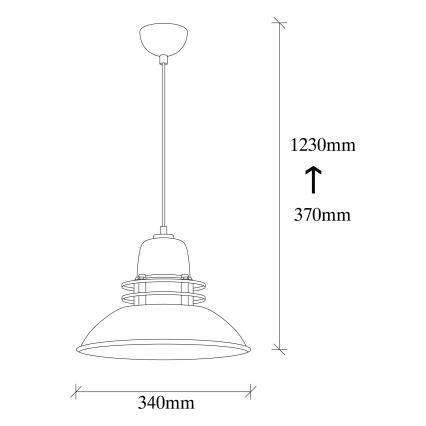 Lustr na lanku BERCESTE 1xE27/40W/230V