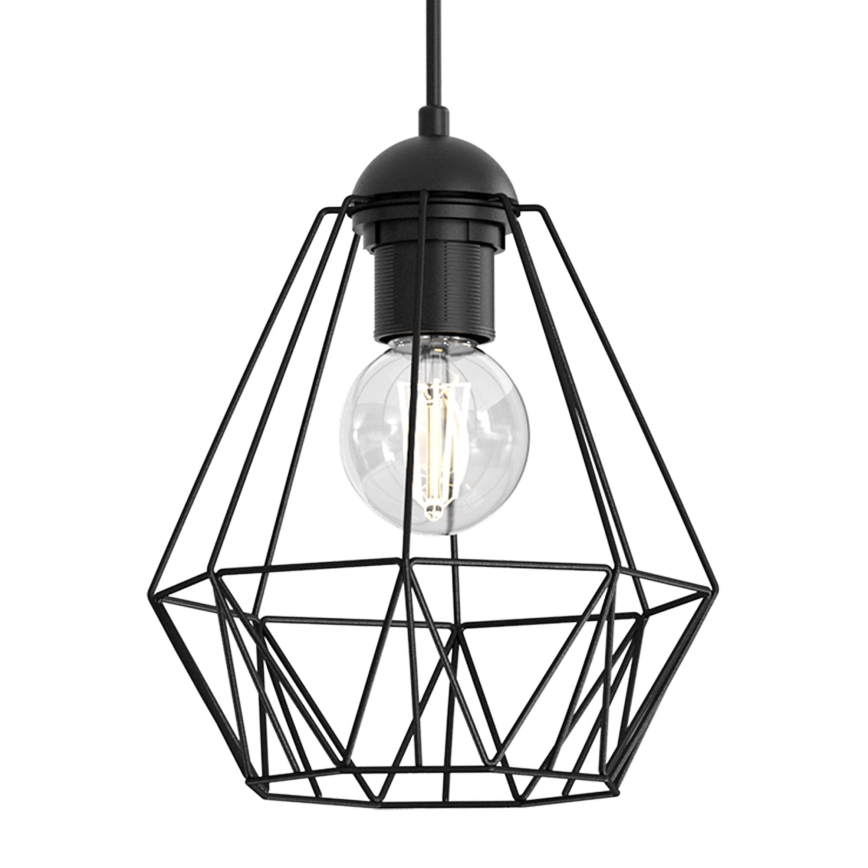 Lustr na lanku BERGEN 1xE27/60W/230V černá