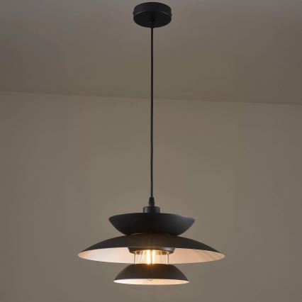 Lustr na lanku BERIT 1xE27/20W/230V černá
