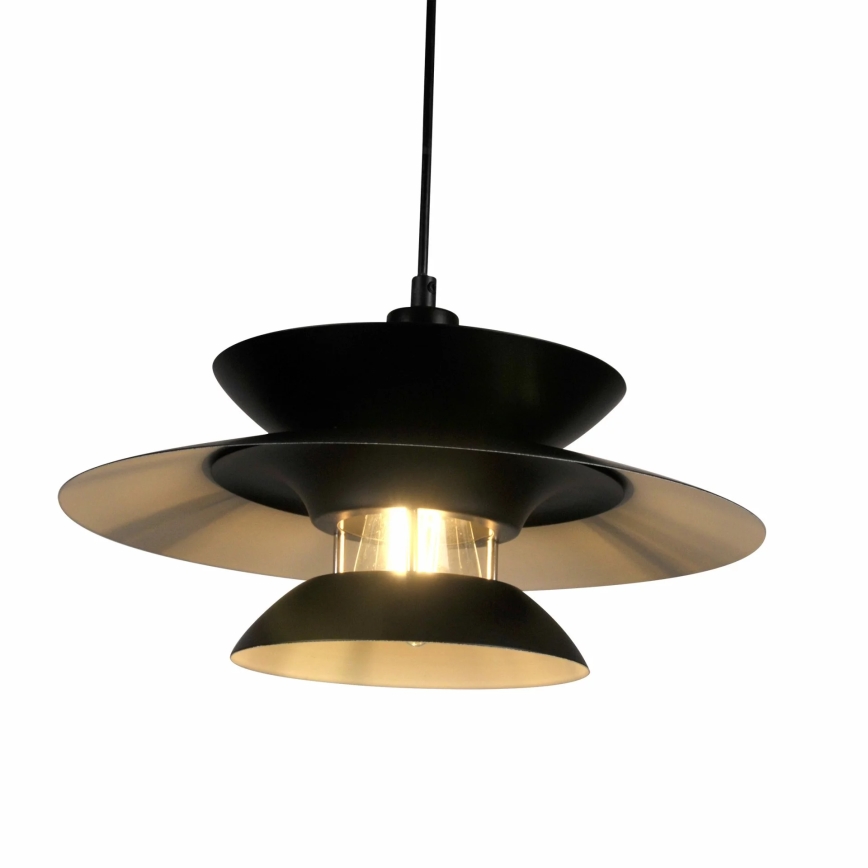 Lustr na lanku BERIT 1xE27/20W/230V černá
