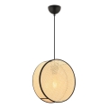 Lustr na lanku BIG DRUM 1xE27/60W/230V béžová/černá