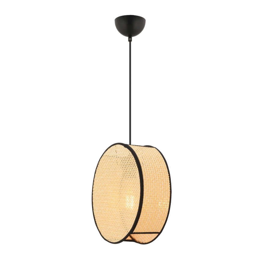 Lustr na lanku BIG DRUM 1xE27/60W/230V béžová/černá