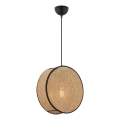Lustr na lanku BIG DRUM 1xE27/60W/230V hnědá/černá