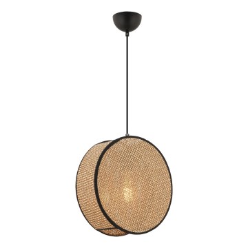 Lustr na lanku BIG DRUM 1xE27/60W/230V hnědá/černá