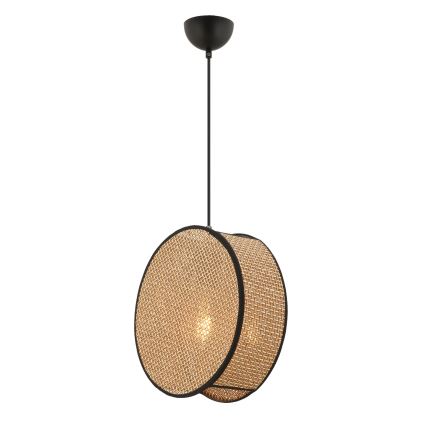 Lustr na lanku BIG DRUM 1xE27/60W/230V hnědá/černá