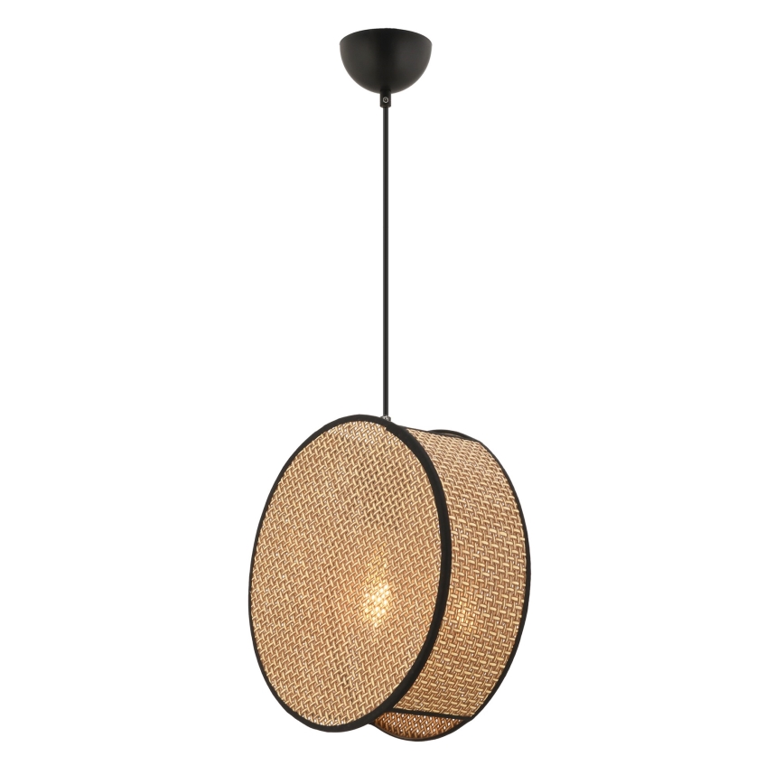 Lustr na lanku BIG DRUM 1xE27/60W/230V hnědá/černá