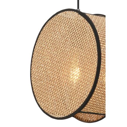 Lustr na lanku BIG DRUM 1xE27/60W/230V hnědá/černá