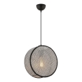 Lustr na lanku BIG DRUM 1xE27/60W/230V šedá/černá