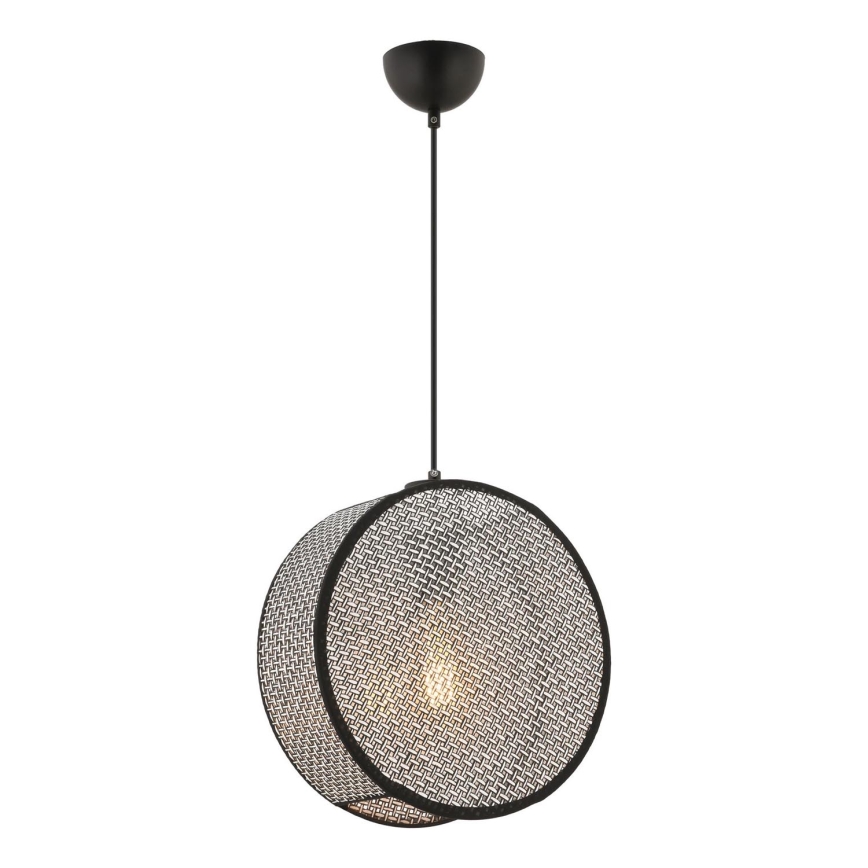 Lustr na lanku BIG DRUM 1xE27/60W/230V šedá/černá