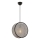Lustr na lanku BIG DRUM 1xE27/60W/230V šedá/černá