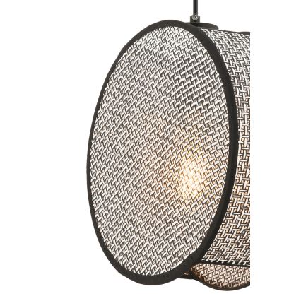 Lustr na lanku BIG DRUM 1xE27/60W/230V šedá/černá
