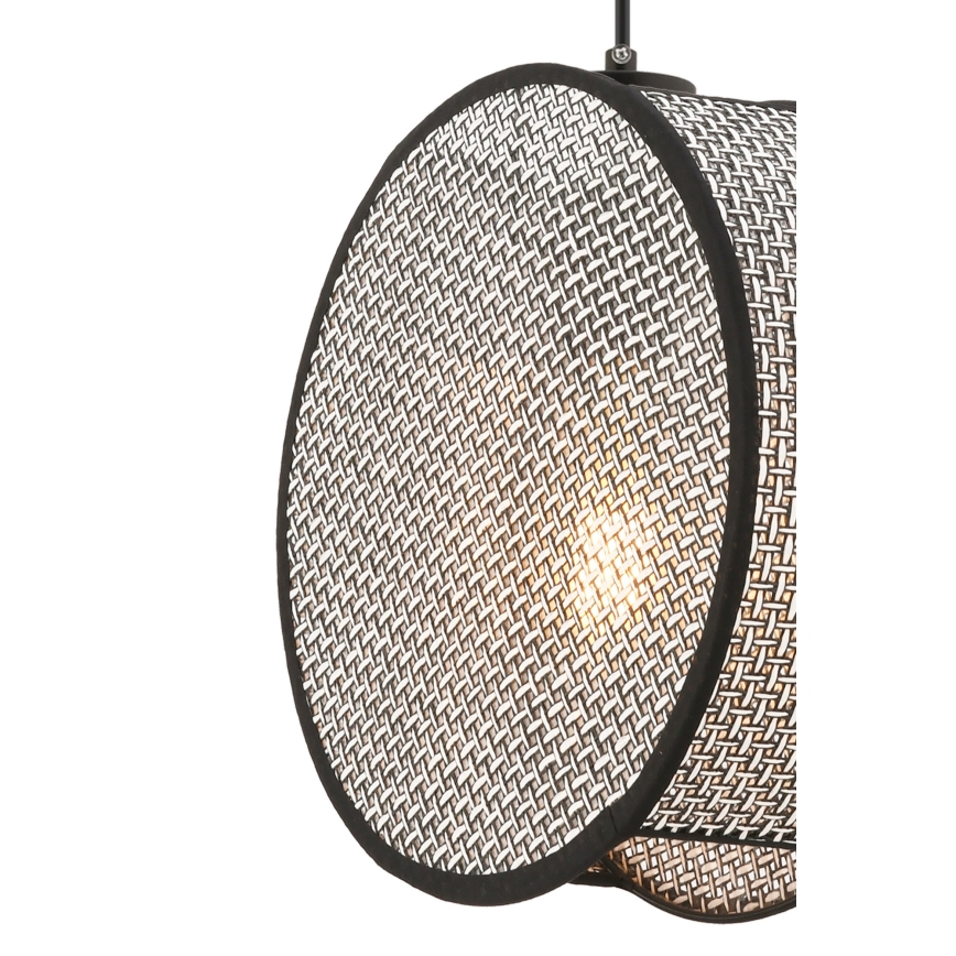 Lustr na lanku BIG DRUM 1xE27/60W/230V šedá/černá