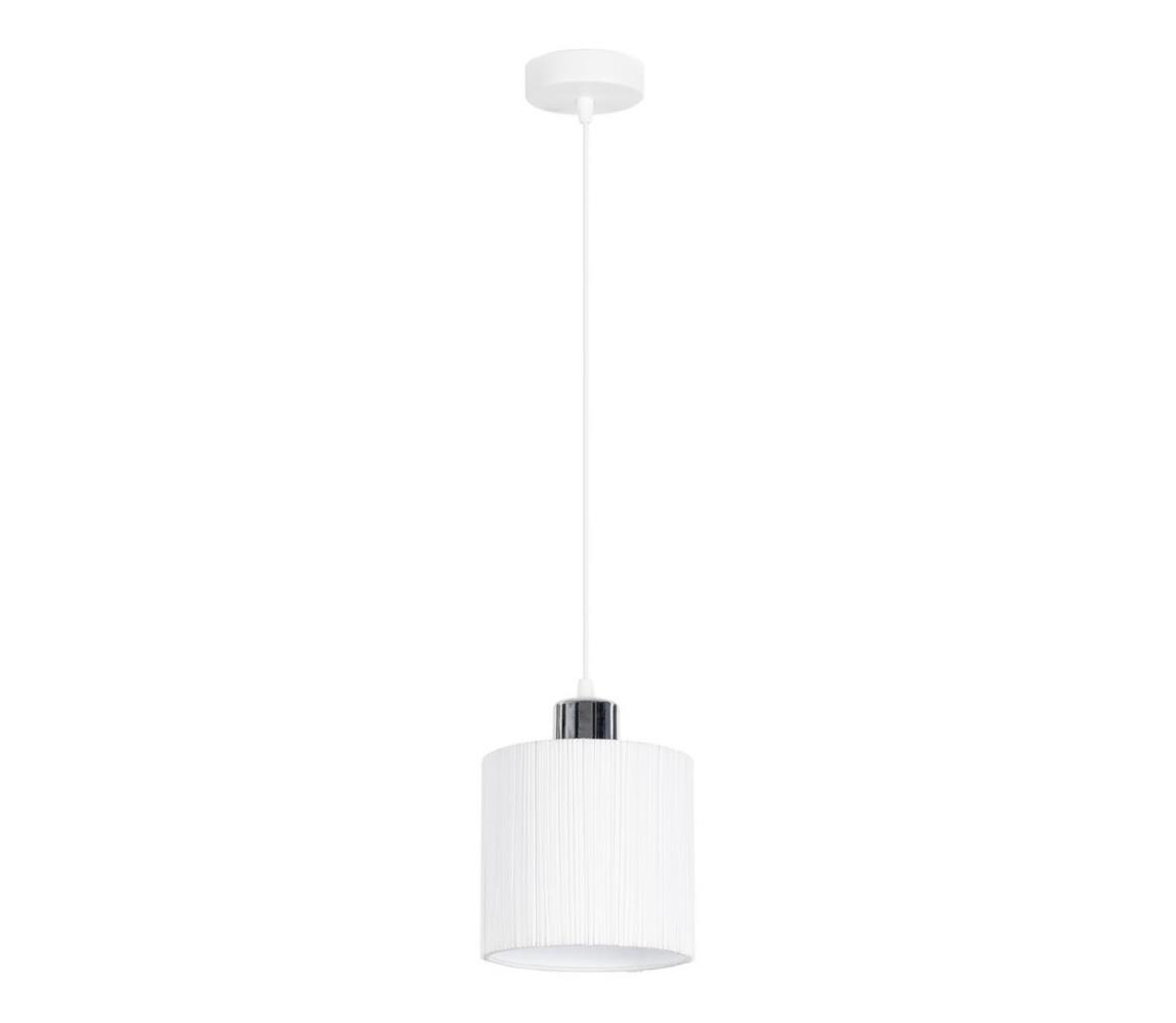 Belis Lustr na lanku BIZO 1xE27/60W/230V bílá/šedá BE0582