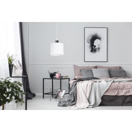 Lustr na lanku BIZO 1xE27/60W/230V bílá/šedá