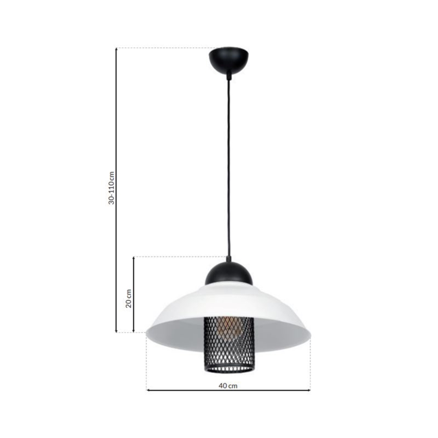 Lustr na lanku BJORN 1xE27/60W/230V