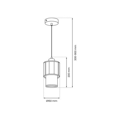 Lustr na lanku BLANCO 1xE27/60W/230V bílá