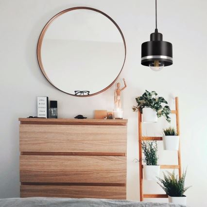 Lustr na lanku BODO SILVER 1xE27/60W/230V