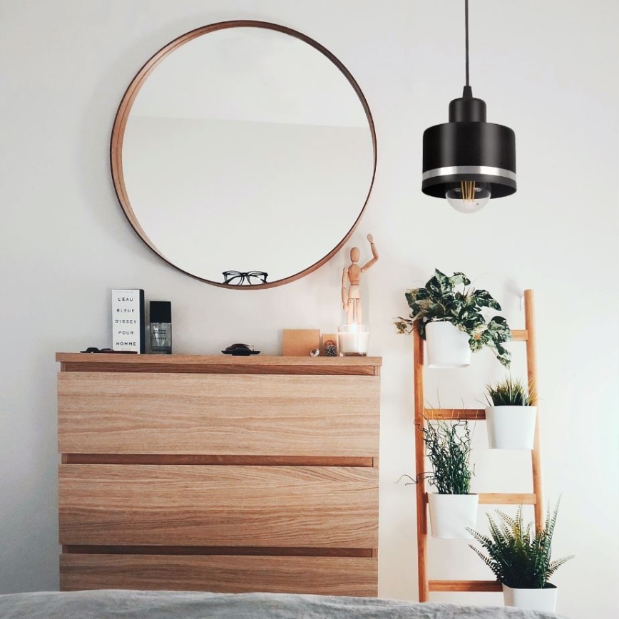 Lustr na lanku BODO SILVER 1xE27/60W/230V