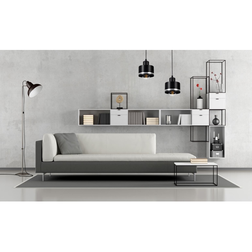 Lustr na lanku BODO SILVER 2xE27/60W/230V