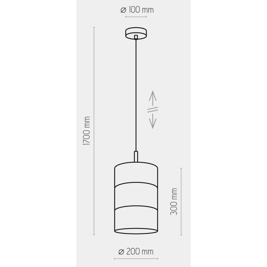 Lustr na lanku BOGART 1xE27/15W/230V bílá/zlatá