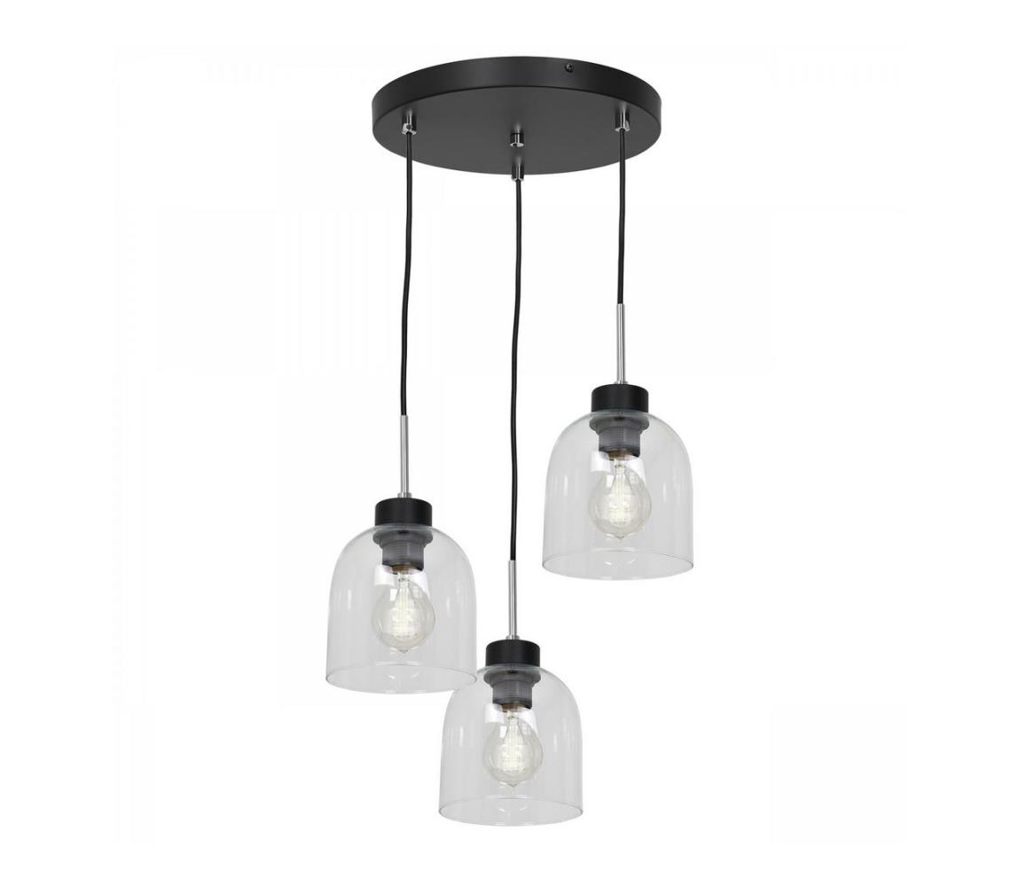 Luminex Lustr na lanku BOGOTA 3xE27/60W/230V čirá LU1744
