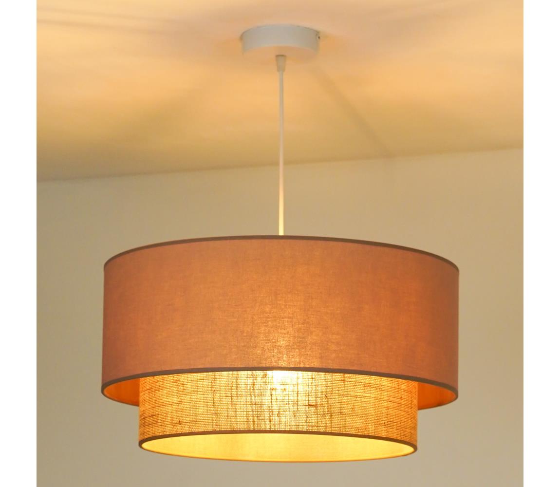 Duolla Lustr na lanku BOHO 1xE27/15W/230V béžová/hnědá DU89798