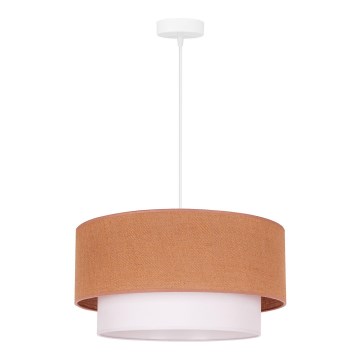 Lustr na lanku BOHO 1xE27/40W/230V béžová/bílá