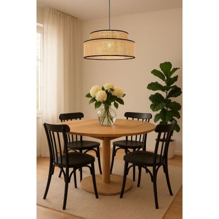 Lustr na lanku BOHO 1xE27/60W/230V béžová