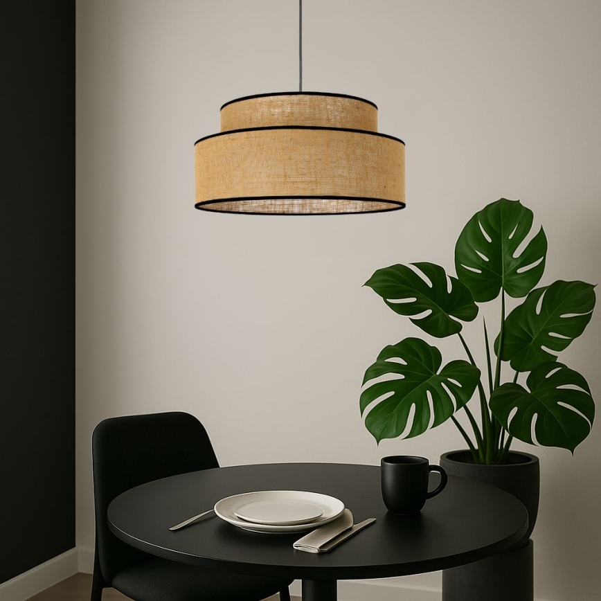 Lustr na lanku BOHO 1xE27/60W/230V béžová