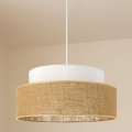 Lustr na lanku BOHO 1xE27/60W/230V bílá/béžová