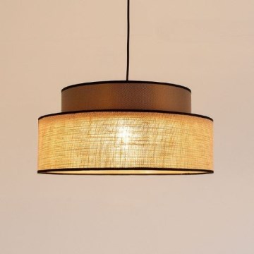 Lustr na lanku BOHO 1xE27/60W/230V hnědá/béžová