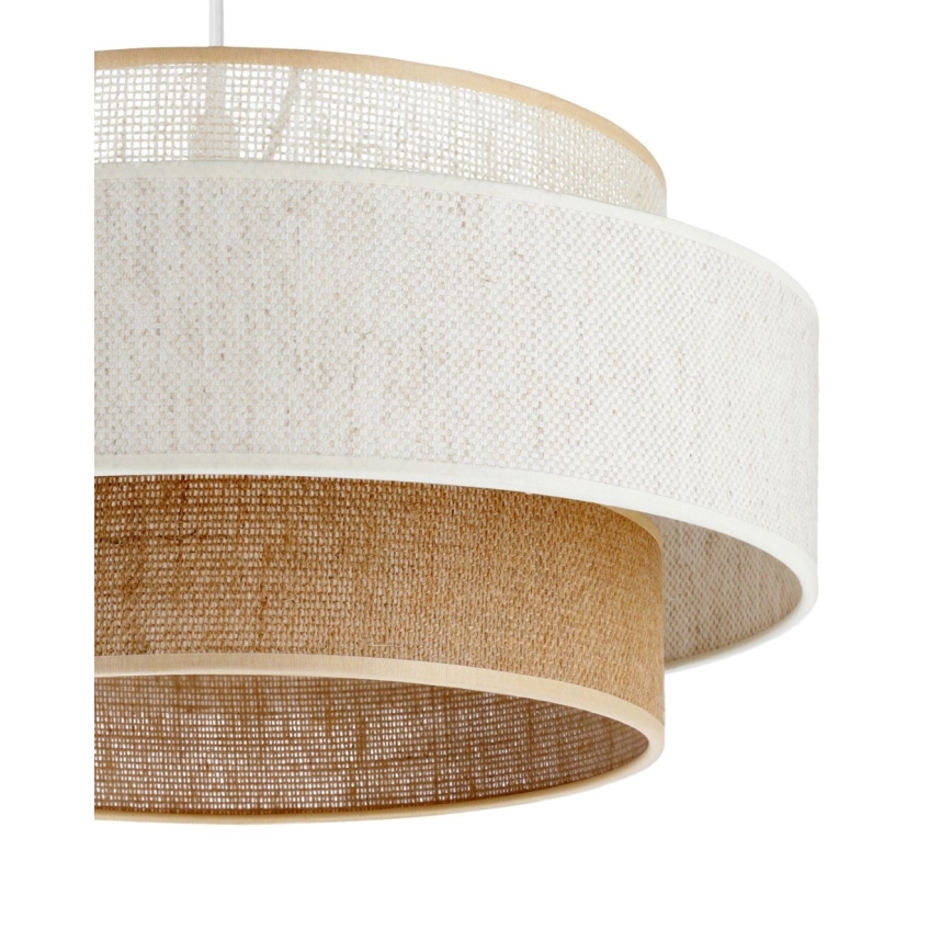 Lustr na lanku BOHO 1xE27/60W/230V pr. 40 cm bílá/juta
