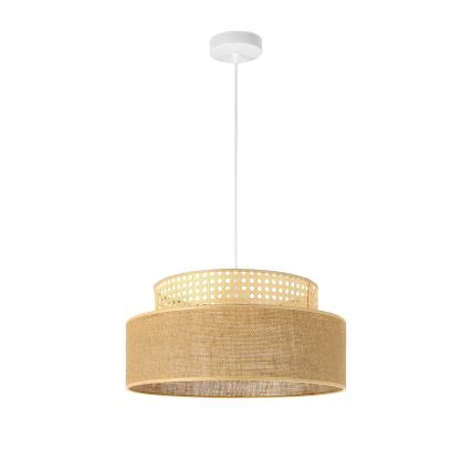 Lustr na lanku BOHO 1xE27/60W/230V pr. 40 cm ratan