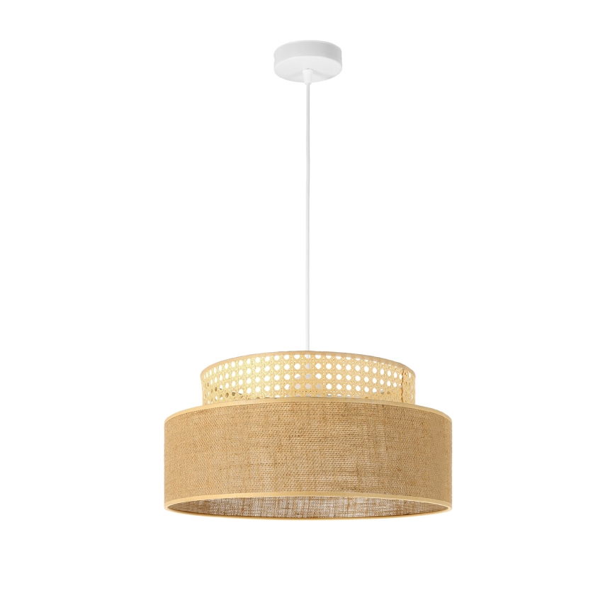 Lustr na lanku BOHO 1xE27/60W/230V pr. 40 cm ratan