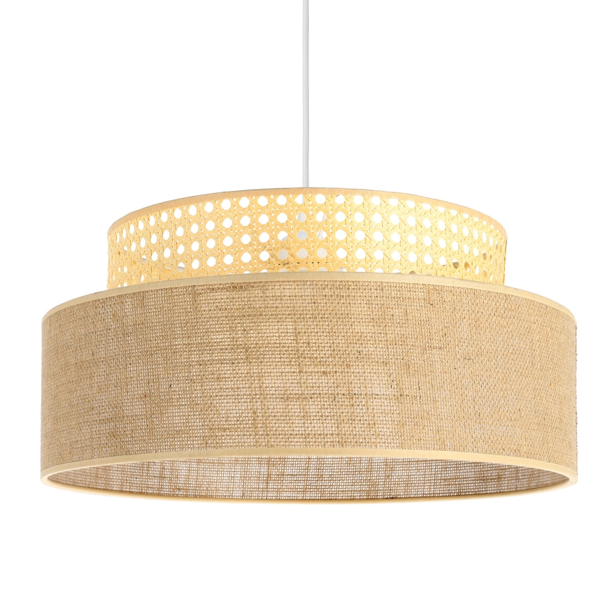 Lustr na lanku BOHO 1xE27/60W/230V pr. 40 cm ratan