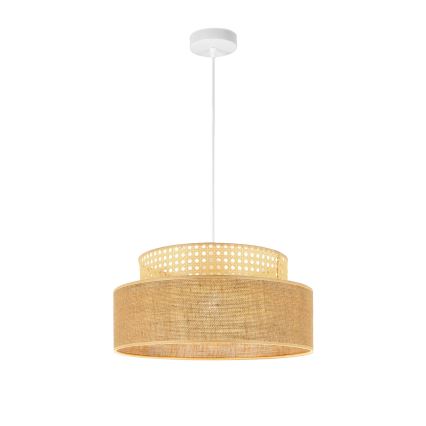Lustr na lanku BOHO 1xE27/60W/230V pr. 40 cm ratan