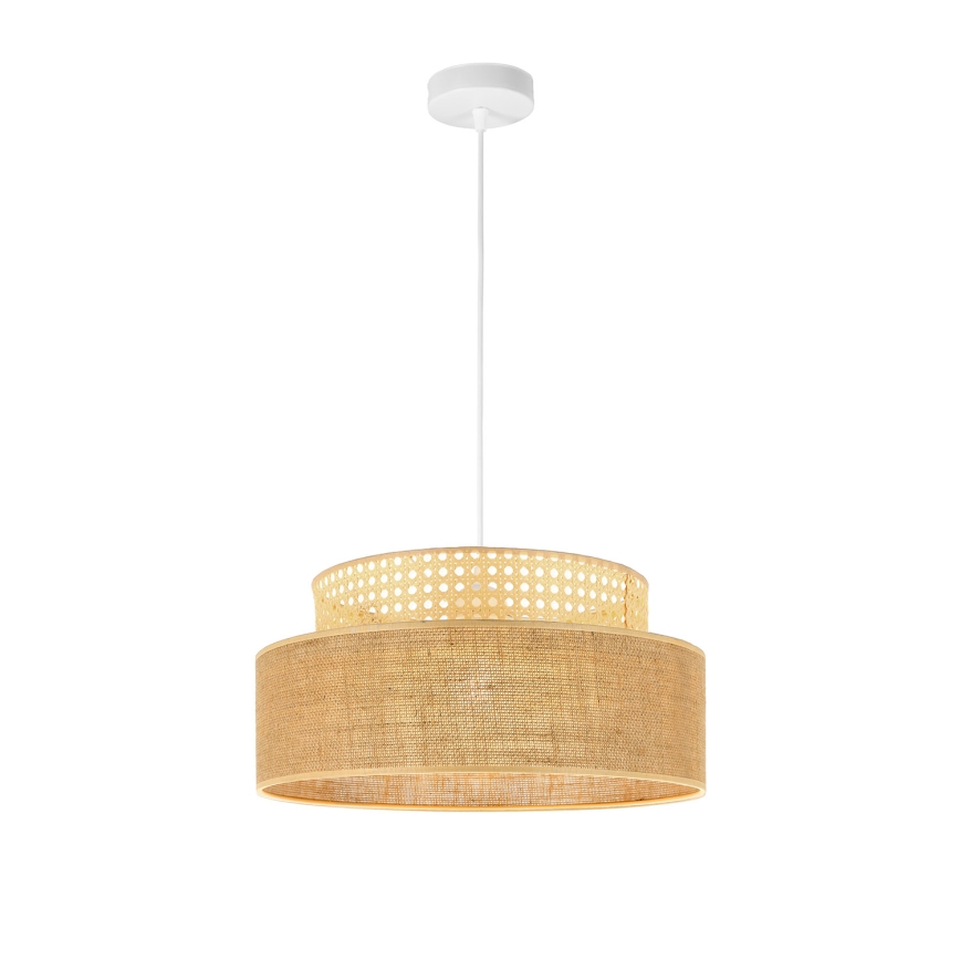 Lustr na lanku BOHO 1xE27/60W/230V pr. 40 cm ratan
