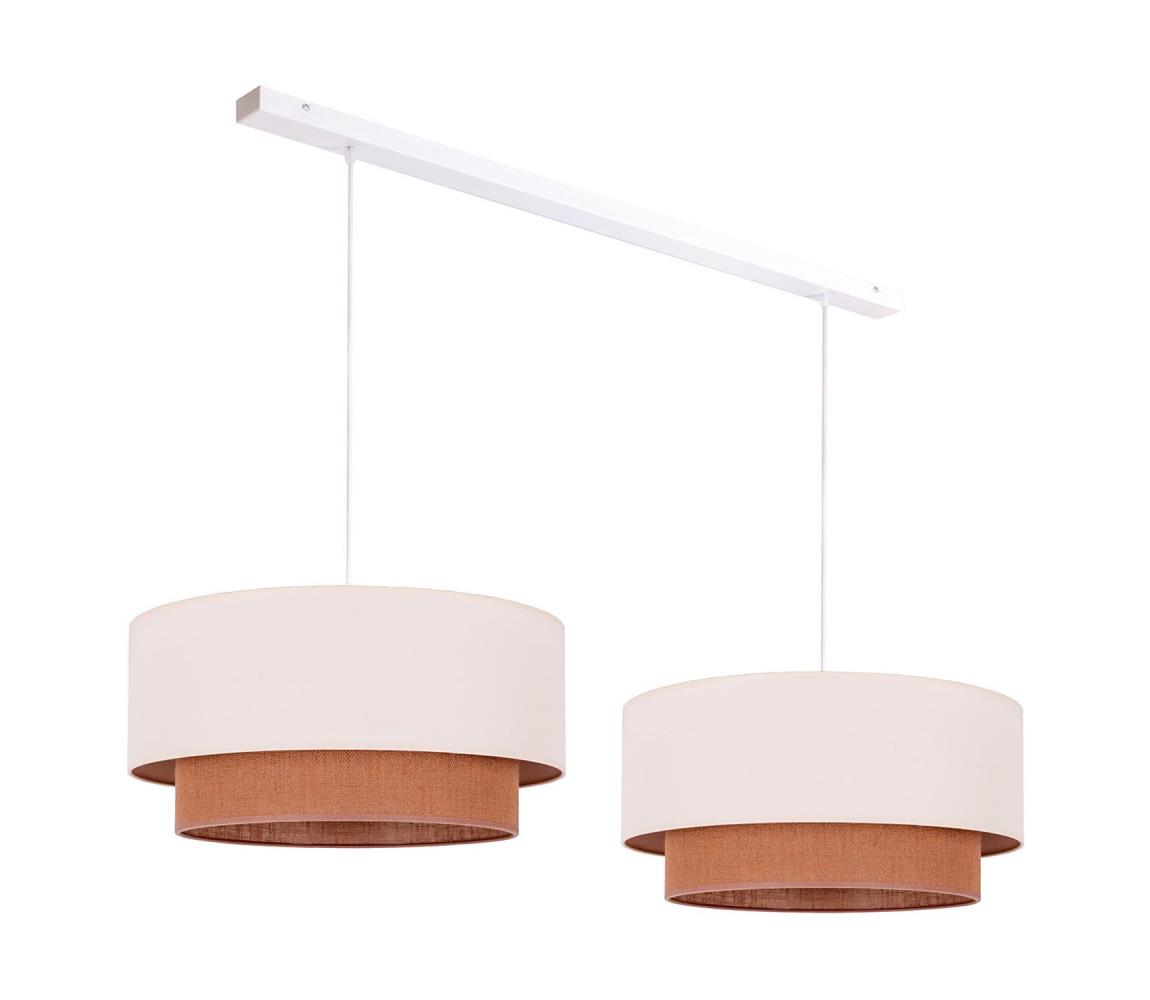 Duolla Lustr na lanku BOHO 2xE27/15W/230V béžová/hnědá DU89682