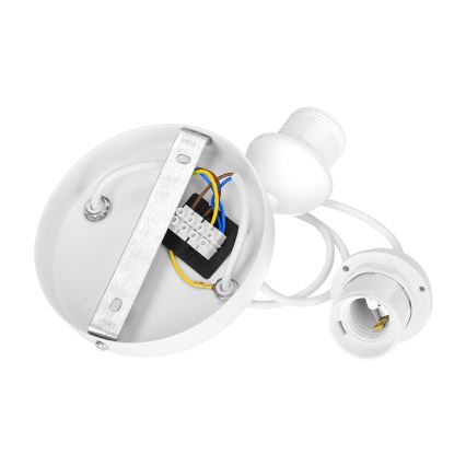 Lustr na lanku BOHO 2xE27/60W/230V bílá/juta