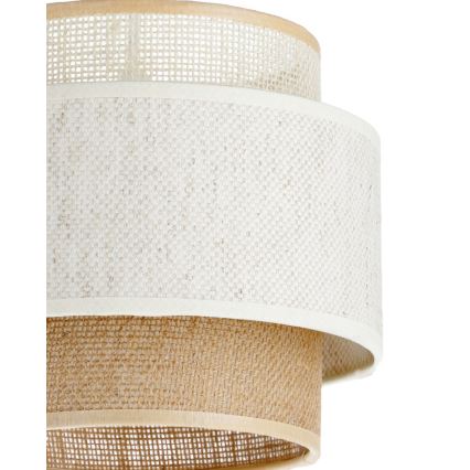 Lustr na lanku BOHO 3xE27/60W/230V bílá/juta