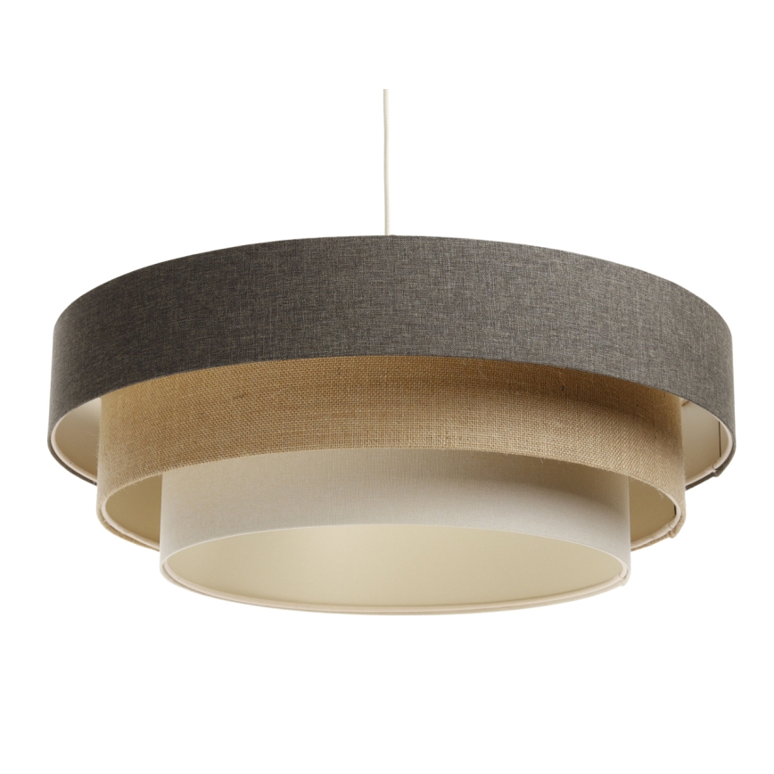 Lustr na lanku BOHO TRINITI 1xE27/60W/230V šedá/béžová/krémová